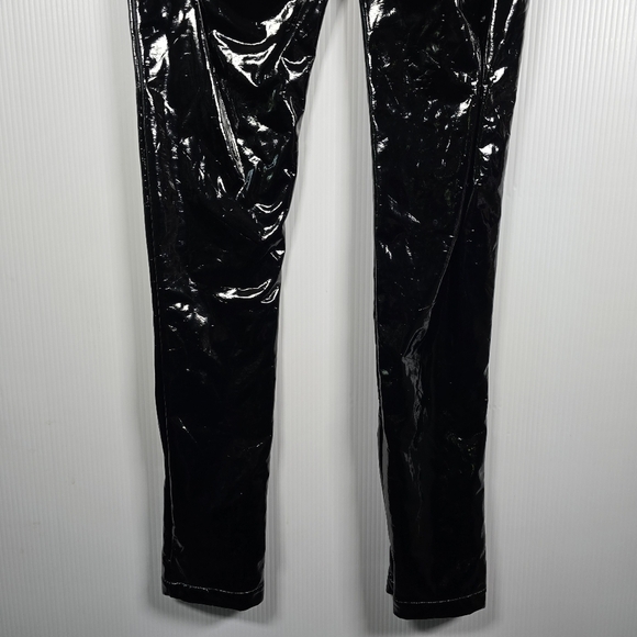 NWT Oh Polly Love Shine Vinyl Skinny Leg Trousers in Black Size 4 - Picture 7 of 14